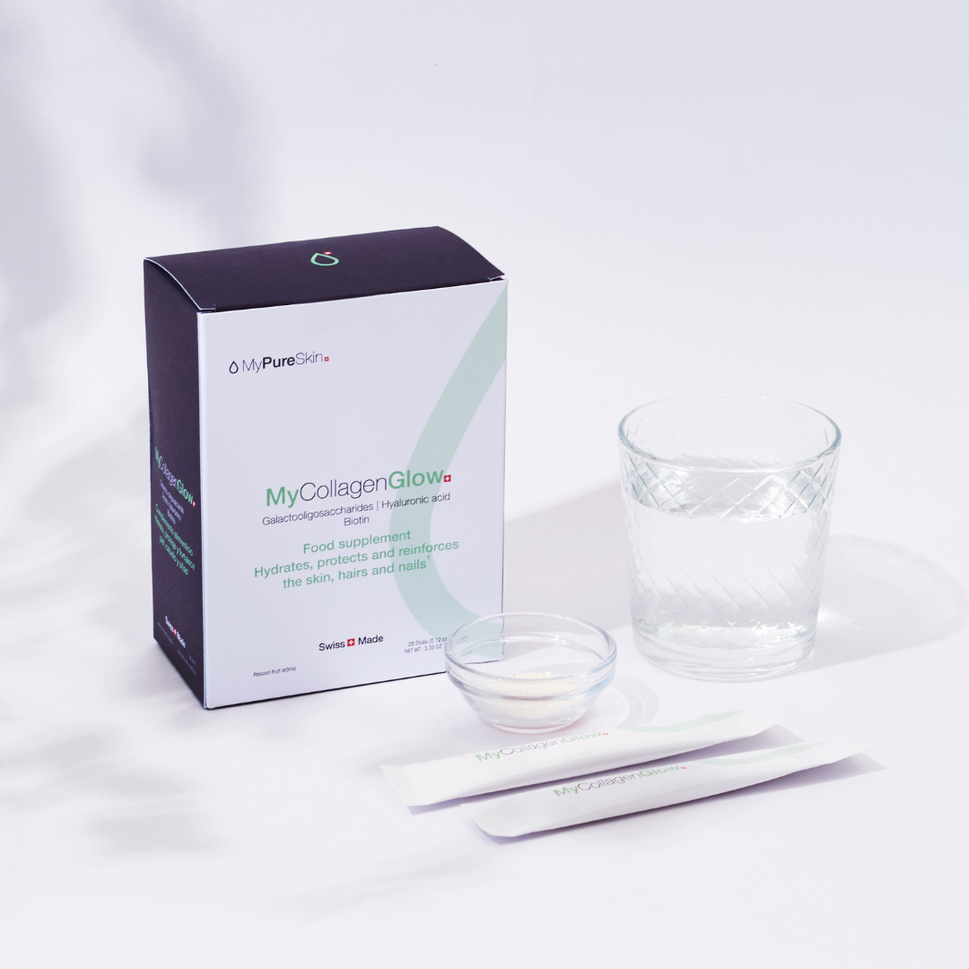MyPureSkin
MyCollagenGlow poudre nutricosmétique Swiss Made anti-âge